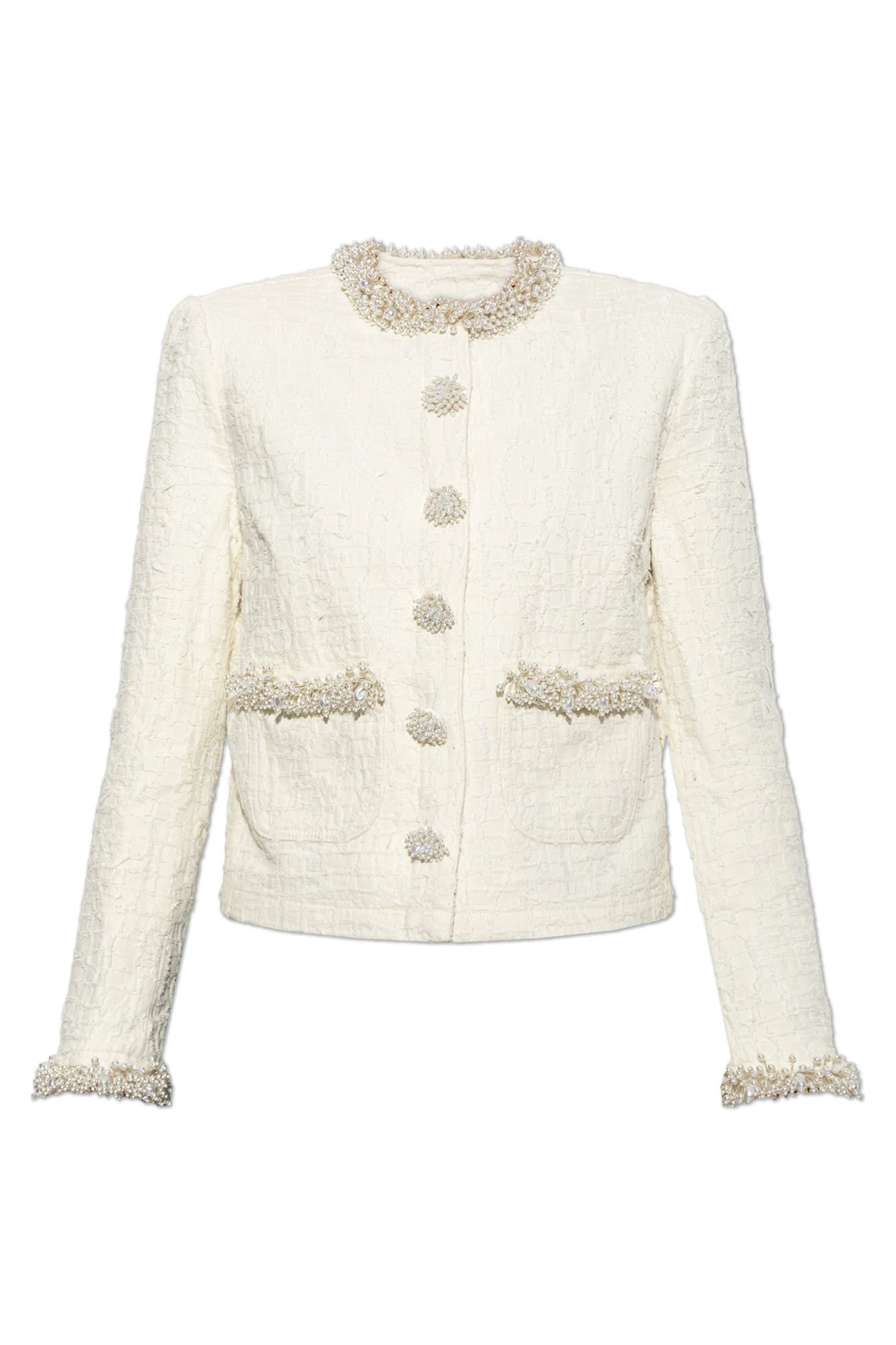 Self-Portrait Textured denim jacket | Women's | Vitkac